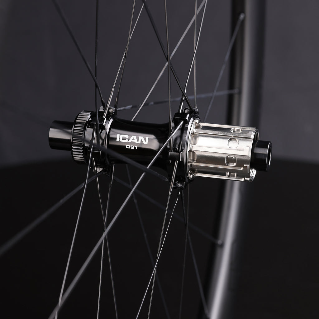 ICAN AERO 52 II disc wheels with 45T ratchet system hubs D91 TRIAERO