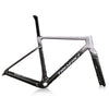 ICAN Graro gravel bike frame in ice crack paintjob with 0mm offset seat post